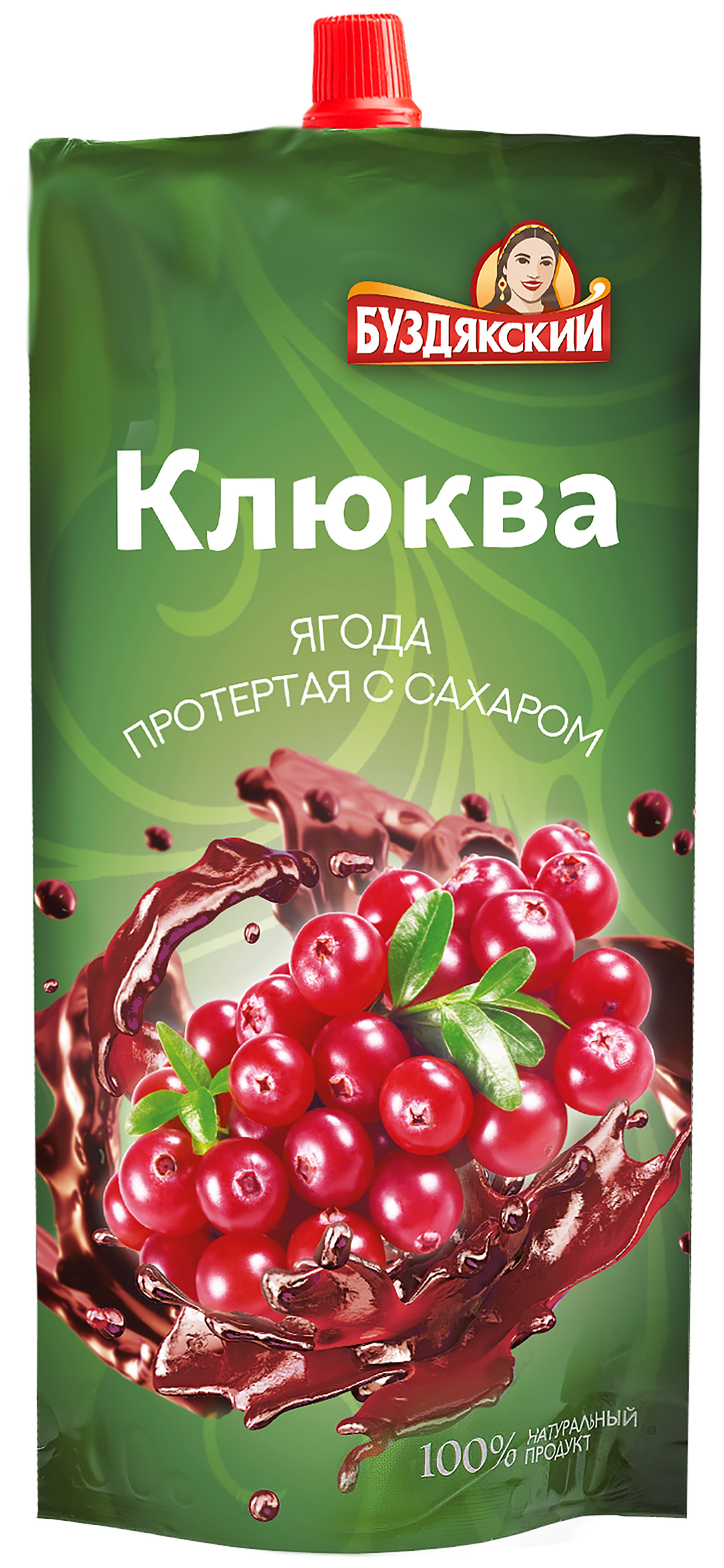 Клюква протертая с сахаром 280г*24 ТМ Буздякский